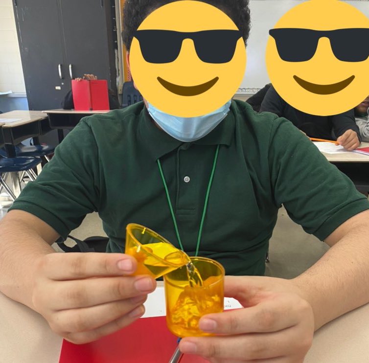 jennroth26's tweet photo. Students using geosolids and water to discover the relationship between the volume of a cone and cylinder. @WoodsMiddle @jwajiha https://t.co/VQbfctEI6f