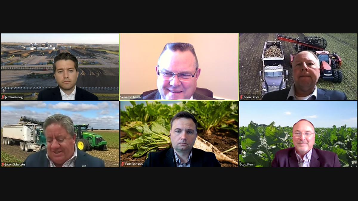 SenatorTester's tweet photo. Enjoyed talking ag bills and input costs with the Sugarbeet Growers Association—including Scott Flynn out of Fairview, MT. You can't beet these backgrounds: https://t.co/48cqwbIO4E