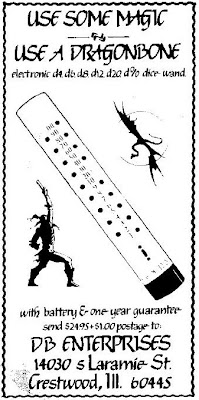 Coming to us from Dragon issue #58 (February 1982) is this wonder of the modern age: Dragonbone! An example that D&amp;D always had useless, but cool-to-own items. 