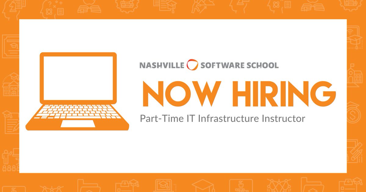 NashSoftware's tweet photo. WE’RE HIRING for a Part-time IT Infrastructure instructor! 
If you or someone you know have 3+ years work experience in IT Infrastructure management as a systems administrator or similar roles, consider applying today! Learn more: https://t.co/rwPmpFfDSe https://t.co/45g7BFy72l
