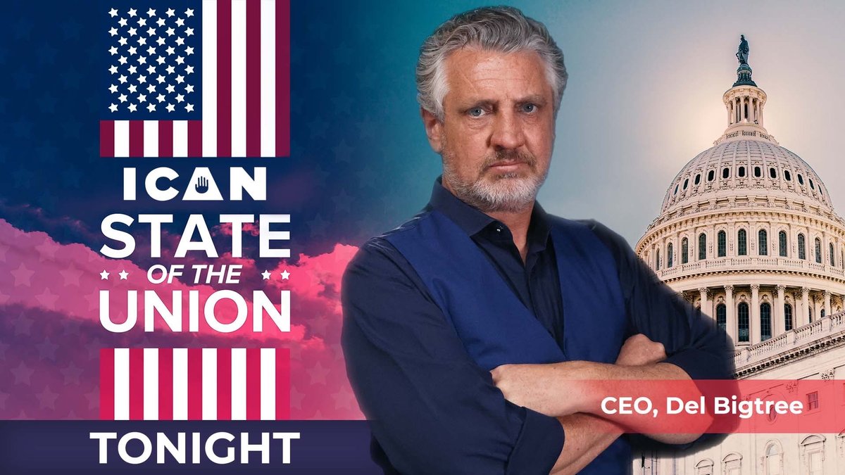 ICANdecide's tweet photo. Tune in TONIGHT to @HighWireTalk
to watch ICAN CEO & Founder @delbigtree
State of the Union Response, directly after @POTUS Address to the Nation. https://t.co/ijm0v55hgg.
#thehighwire #icandecide #potus #delbigtree https://t.co/sYTckOmLZO