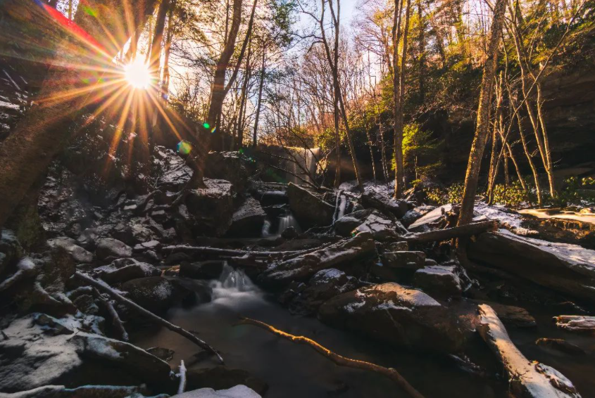 visitPA's tweet photo. All is calm and all is bright for the final #PASnowDays☀️❄️
📍Ohiopyle State Park
📸: brodiebard via Instagram https://t.co/RA0K0lxsGs