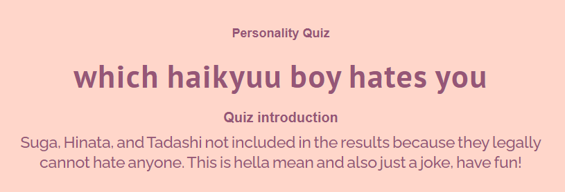 Which haikyuu boy hates you