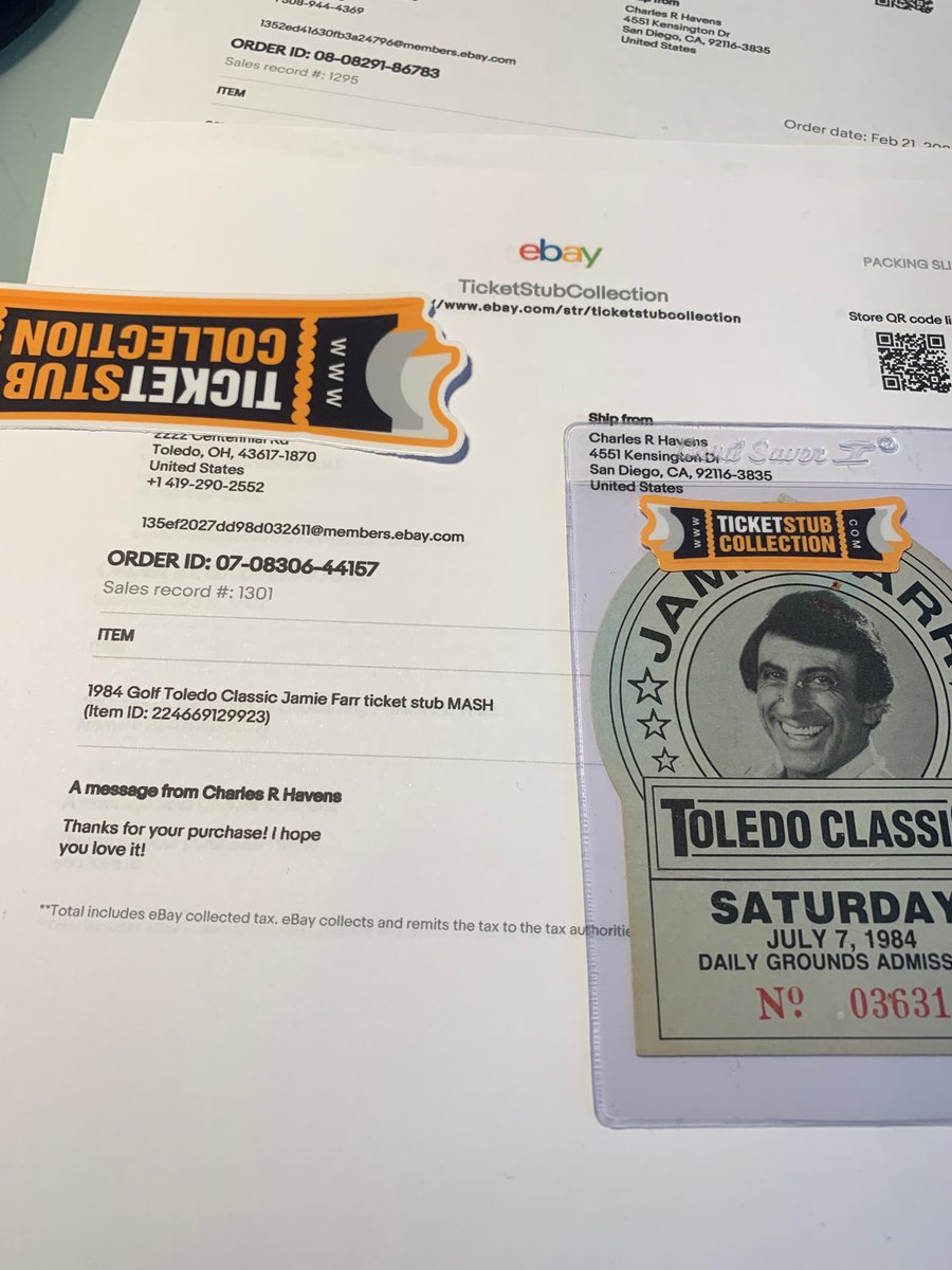 ticketstubguy's tweet photo. This golf badge finally sold. I kinda wish it didn't. Love this one...at least it's going to Toledo. #MASH #JamieFarr #Kinger 
https://t.co/R3ThzHhwgR

@Super70sSports @70s_party https://t.co/wyo1TBQcNy