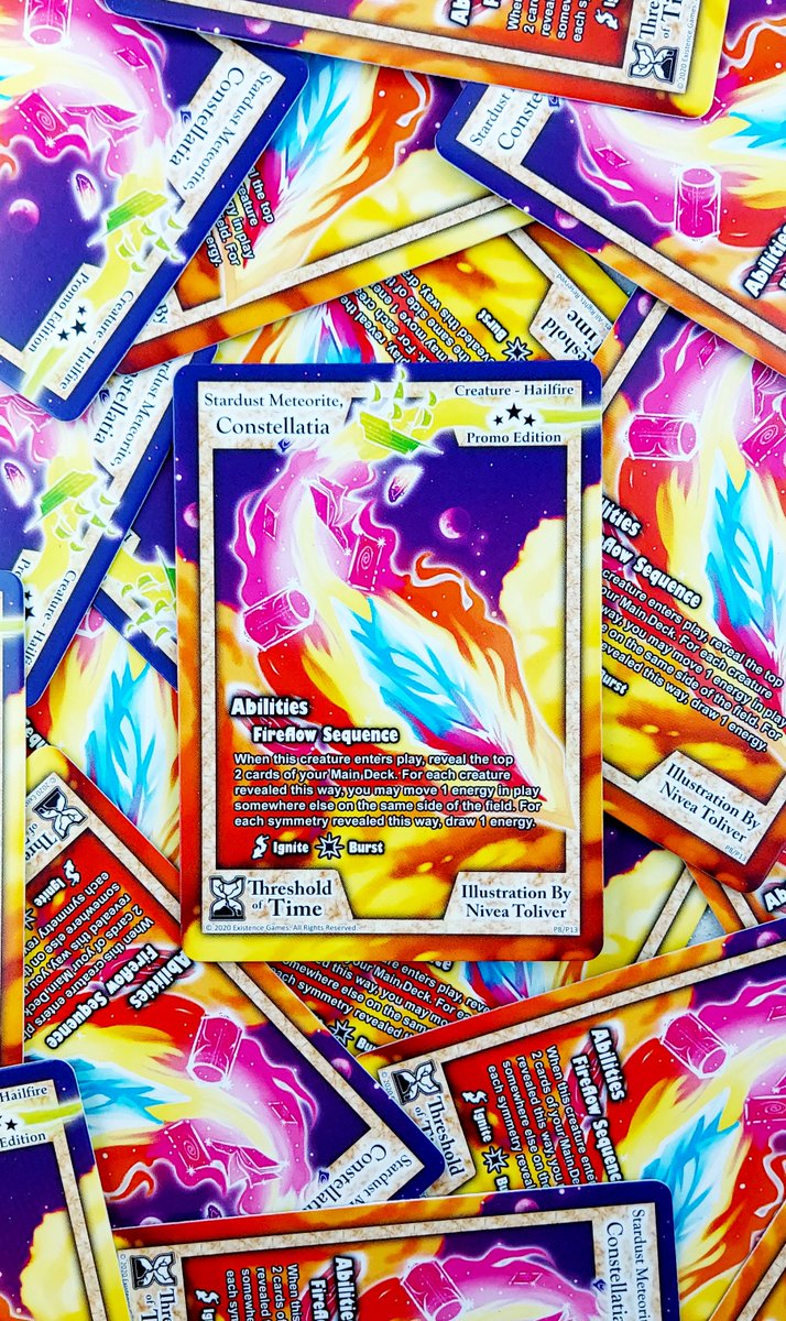 Happy 1st day of March! 💚 To kick off this fresh new month, enjoy an all-new #ExodusTCG promo card, on us! You'll get x2 of this new creature "Stardust Meteorite, Constellatia" for FREE with any order in our Online Store this month :) 

✨ exodus-tcg-store.squarespace.com/shop
#tradingcards