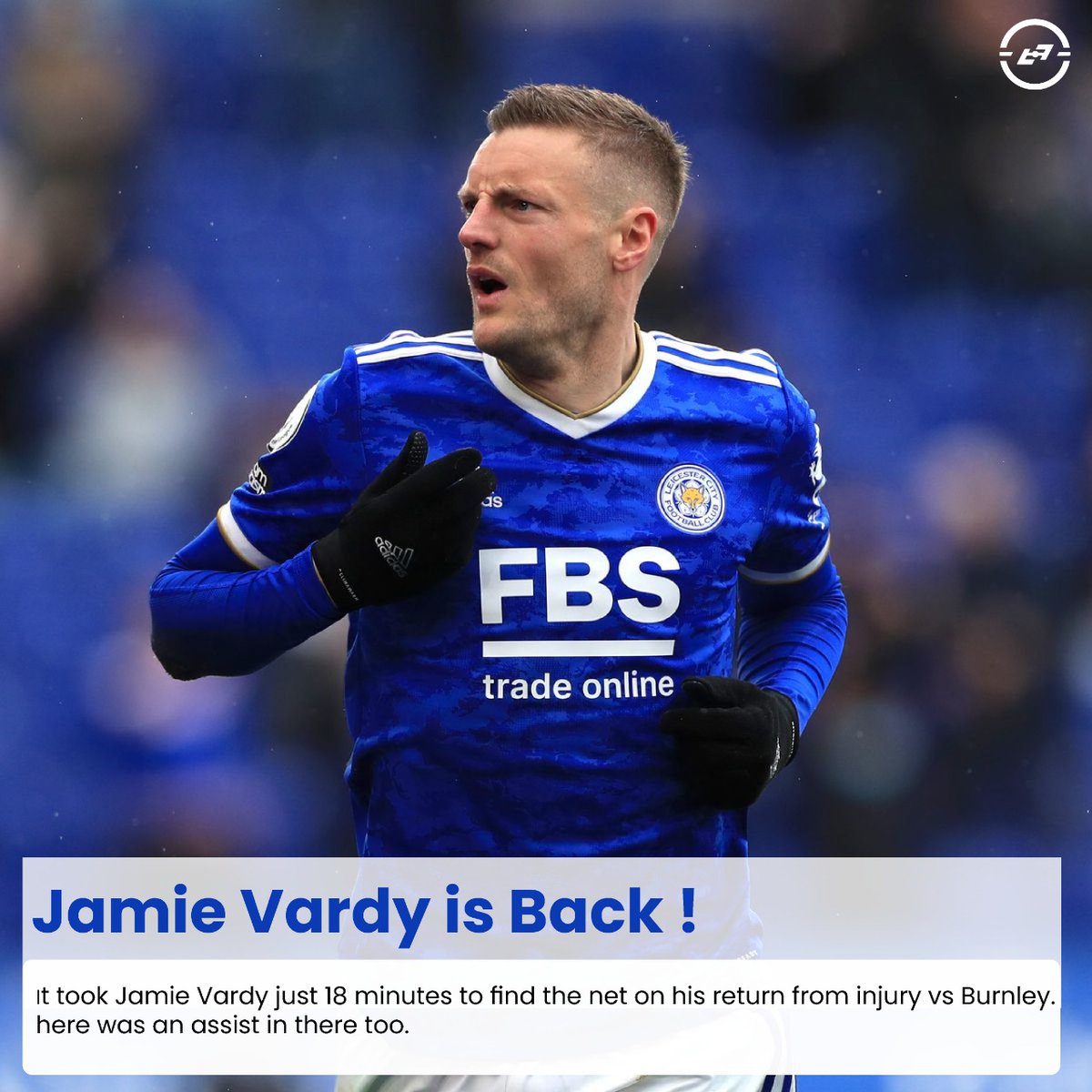 Transversaltn's tweet photo. The King is Back 🦊👑
#jamievardy #burnleyvsleicestercity #premierleague #FPL https://t.co/8qQxfqbfYd