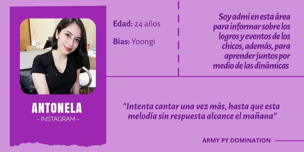 Armydomination1's tweet photo. Estamos siempre para lo que necesiten y no duden en comentarnos cualquier duda que tengan.🥰🥰
WE PURPLE YOU ARMY
💜💜💜💜
#BTSARMY #BTS #Armypydomination @BTS_twt https://t.co/USk3htj0XW