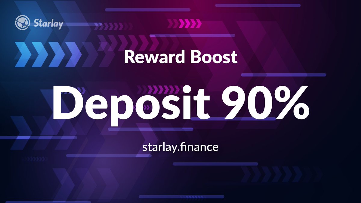 Starlay Finance🚀 (@starlay_fi) on Twitter photo 🔥🔥Starlay reward boost Campaign🔥🔥
we set the parameters temporally so that those who deposit tokens get far more rewards than usual.
This is a huge opportunity for depositing.
Additionally, with this campaign, there will be more opportunities for borrowing🚀 🔥🔥Starlay reward boost Campaign🔥🔥
we set the parameters temporally so that those who deposit tokens get far more rewards than usual.
This is a huge opportunity for depositing.
Additionally, with this campaign, there will be more opportunities for borrowing🚀
