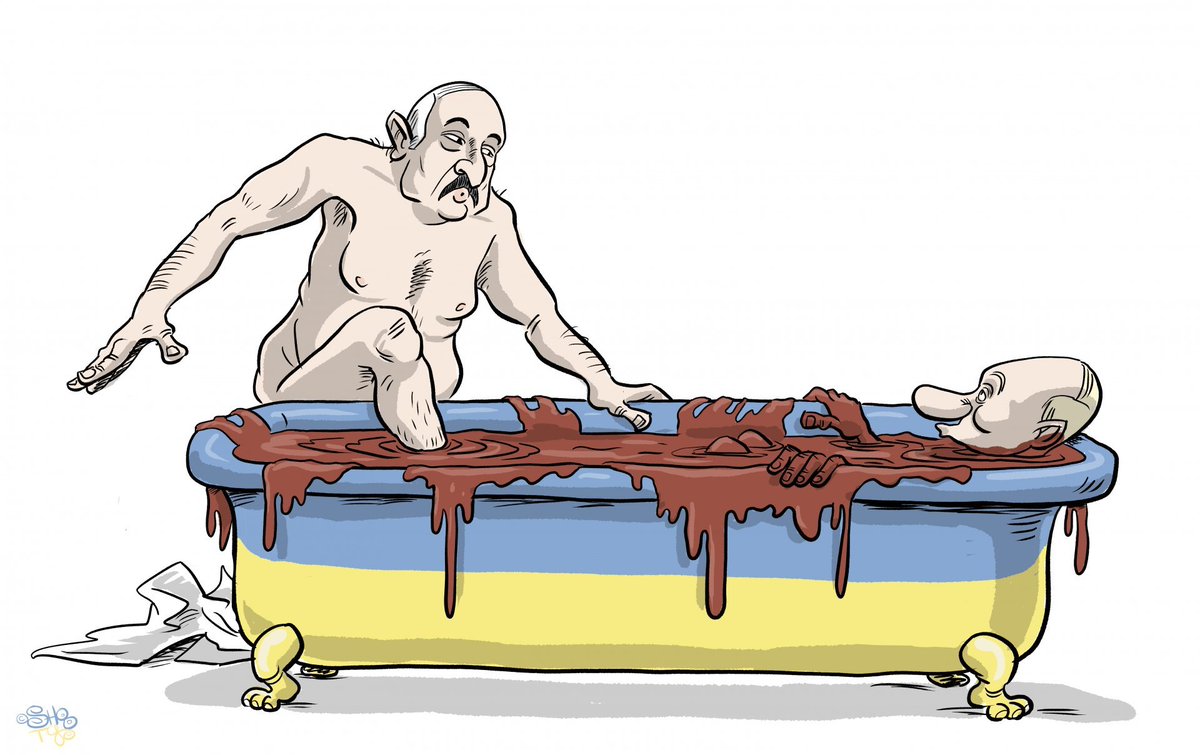 MSmiesko's tweet photo. Science should not mix with politics, but exceptional circumstances need exceptional reactions. #PutinsWar #Lukashenko Drawing by Shooty https://t.co/BYwVkVpO7M
