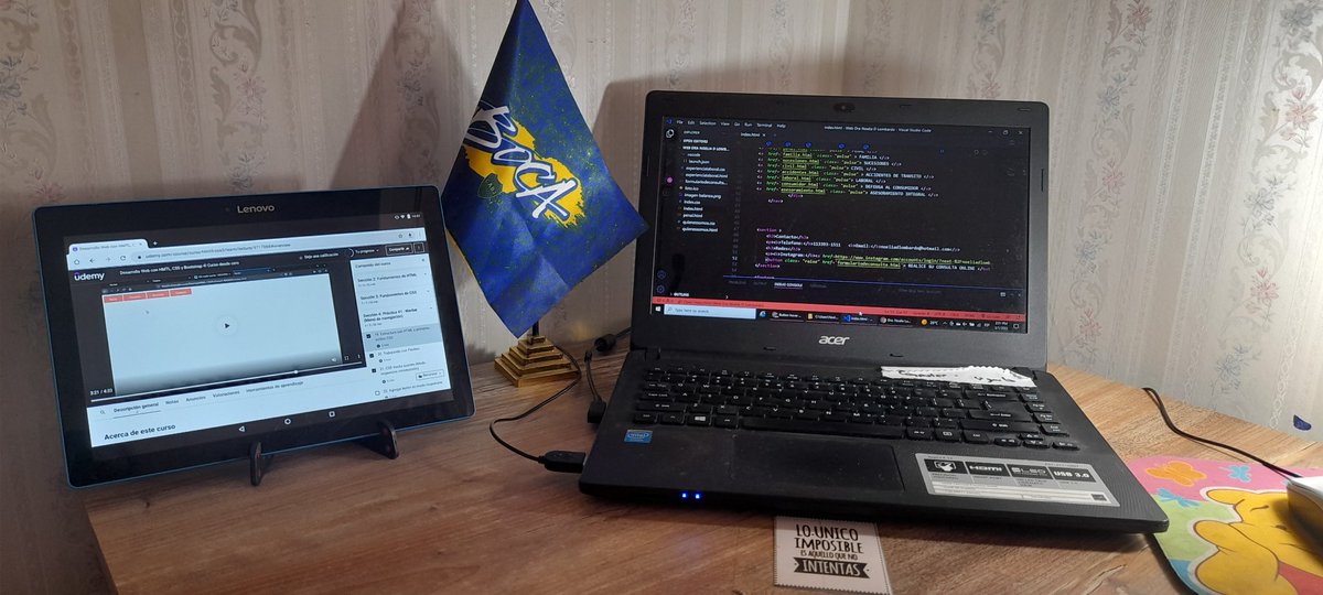 noedenisel's tweet image. Ahora paso feliz muchas, muchas horas estudiando, viendo tutoriales, practicando a prueba y error.
Ojala algun dia ese rincon sea un enorme escritorio con hermosas pcs y pueda decir #GraciasJavaScript
Cuando ese momento llegue, quiero estar orgullosa de mi, que empece asi