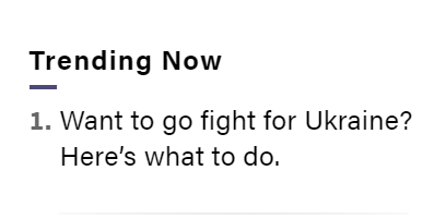 maddow's tweet image. Top trending story at Military Times right now:
militarytimes.com