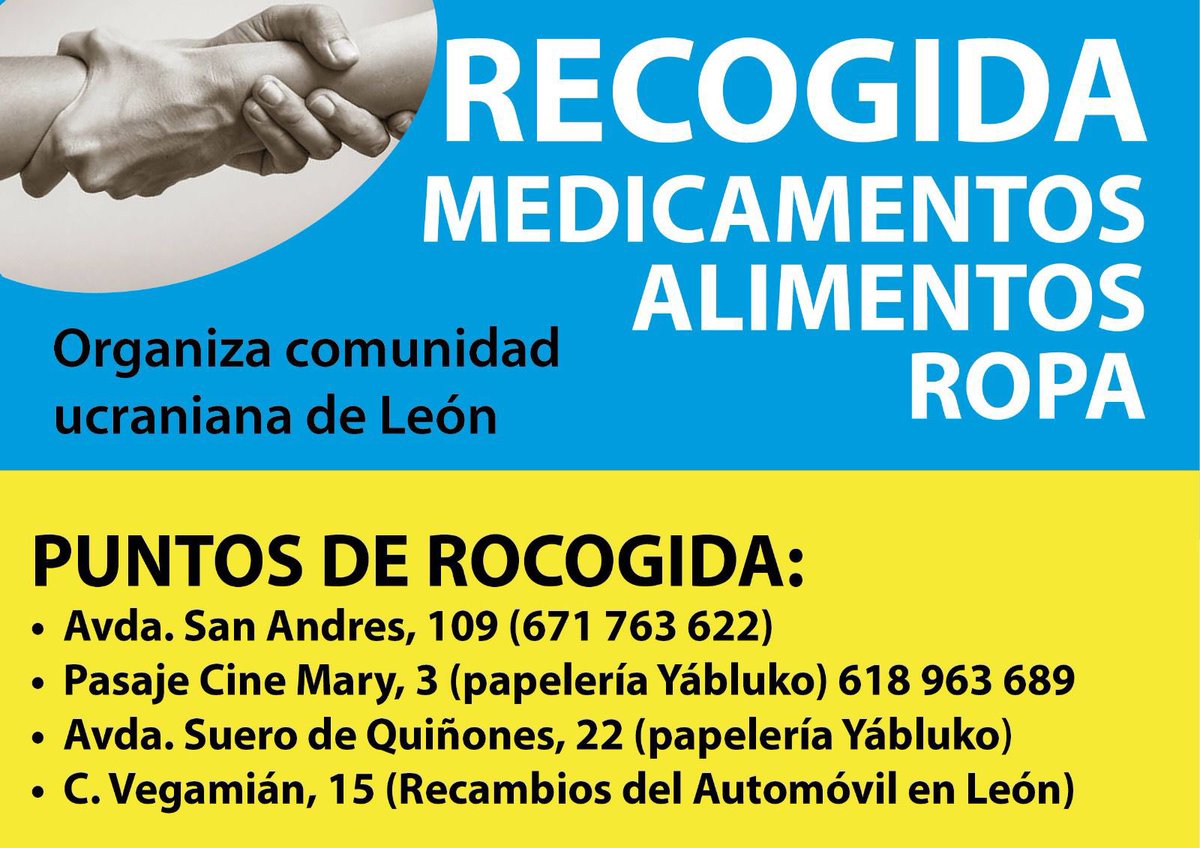 mysunflower's tweet photo. @lavecinarubia Espero no repetir, puntos de recogida en León #leonesp https://t.co/cxeMCTZByH