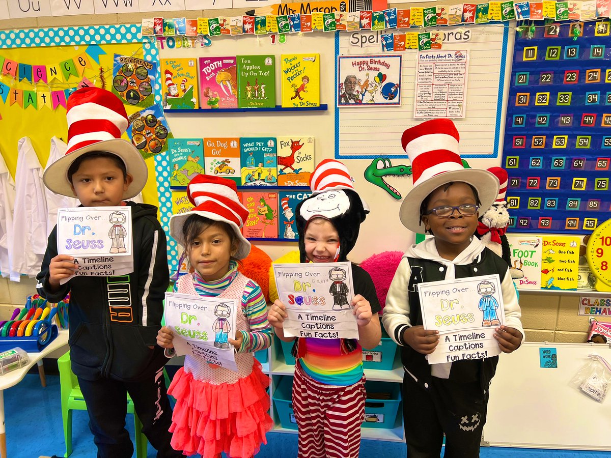 erikacarymason's tweet photo. Dr. Seuss is on the loose in our room! Today we sorted, graphed, and compared fish. We reviewed our nonfiction text features by making an informational book about Dr. Seuss. π @FultondaleElem @JEFCOED #drseussweek #drseussisontheloose #firstiesrock https://t.co/7OcfsWYqMI