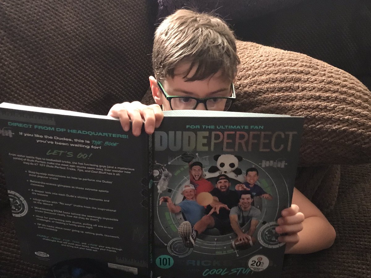 Rob_glowacki's tweet photo. @DudePerfect RJ loves your book! https://t.co/HcCwk0V7l3
