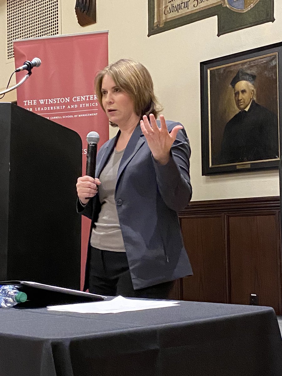 BCWinstonCenter's tweet photo. Happening now in Gasson 100 Georgetown Law’s Rosa Brooks talking about Policing in America “Tangled Up In Blue” https://t.co/Neqwhemynn