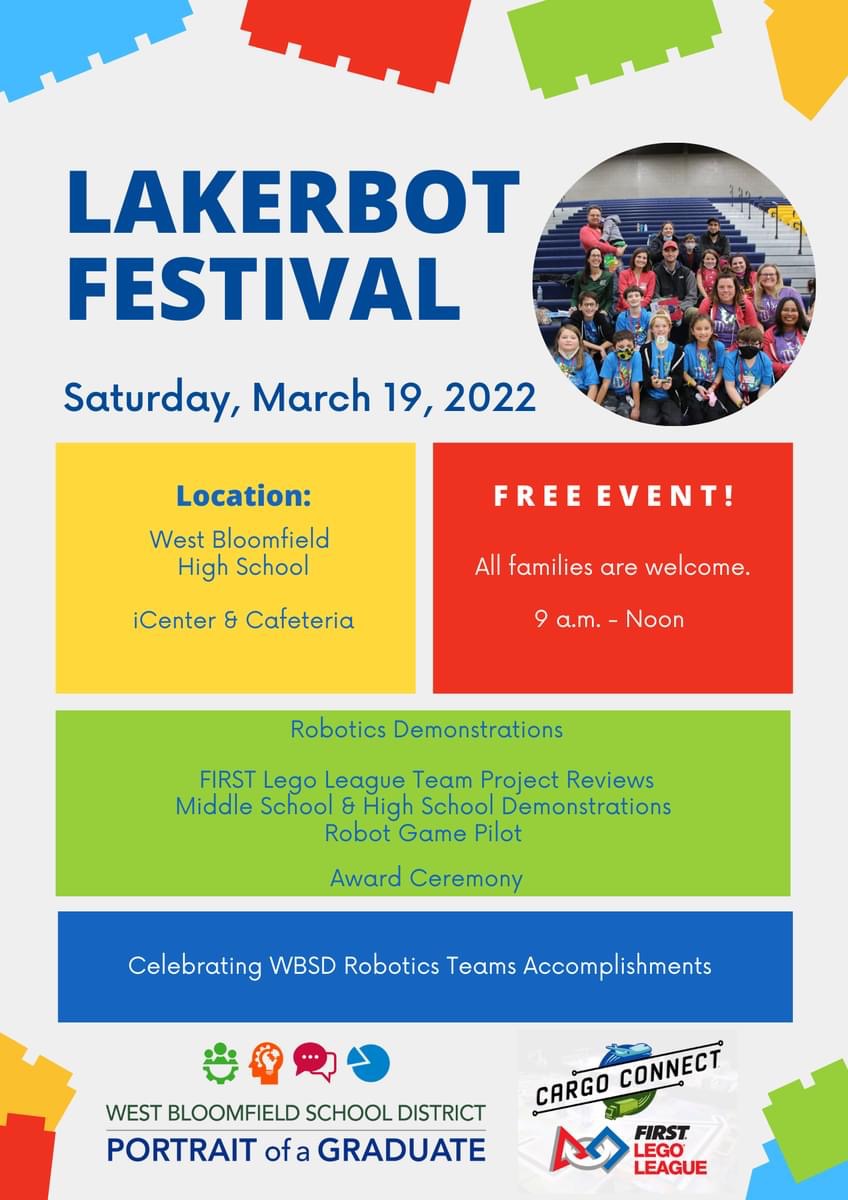 WBRobotics's tweet photo. @huskysd_14649 was busy making #LEGO bracelets for the @wbloomfieldschl LakerBot Festival. They will be adding these to swag bags to be passed out to all FLL participants! #FIRST #CommunityOutreach #ItsMoreThanJustARobot https://t.co/j8KJOKZ5OH