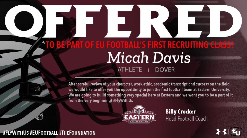 Extremely blessed to receive an offer to play at the next level @Coach_Crock