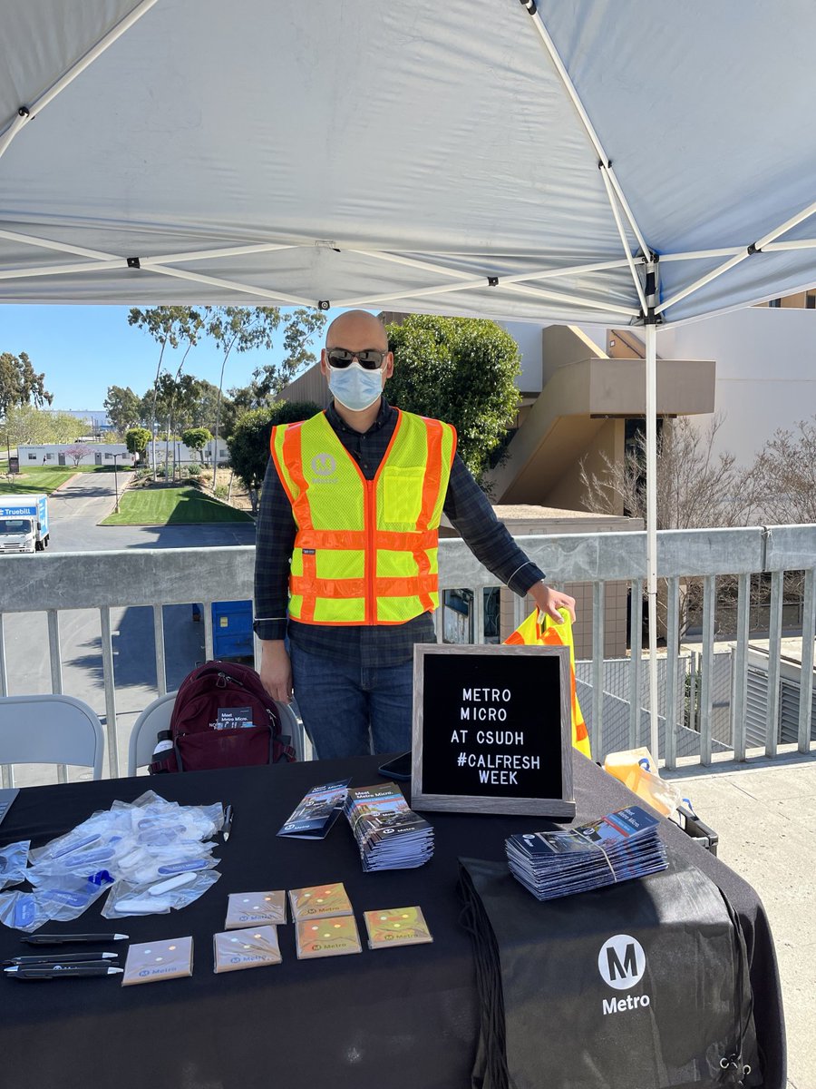 ArellanoAssoc's tweet image. Last week, our staff visited California State University Dominguez Hills for CalFresh Awareness Month to inform students about @metrolosangeles&apos; Metro Micro available in the Watts/Compton zone. Thanks for having us, @DominguezHills #CalFreshWeek
