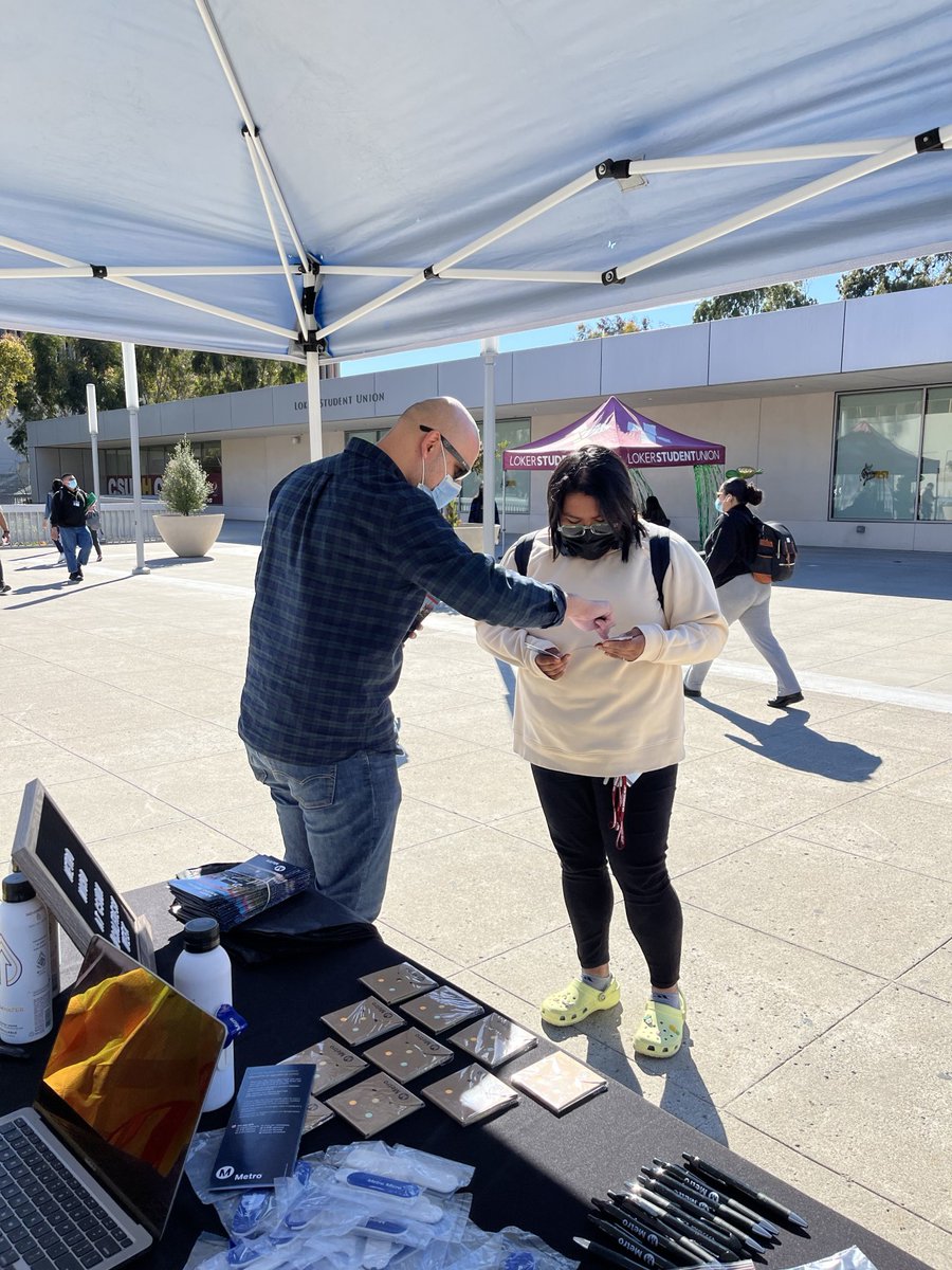 ArellanoAssoc's tweet image. Last week, our staff visited California State University Dominguez Hills for CalFresh Awareness Month to inform students about @metrolosangeles&apos; Metro Micro available in the Watts/Compton zone. Thanks for having us, @DominguezHills #CalFreshWeek