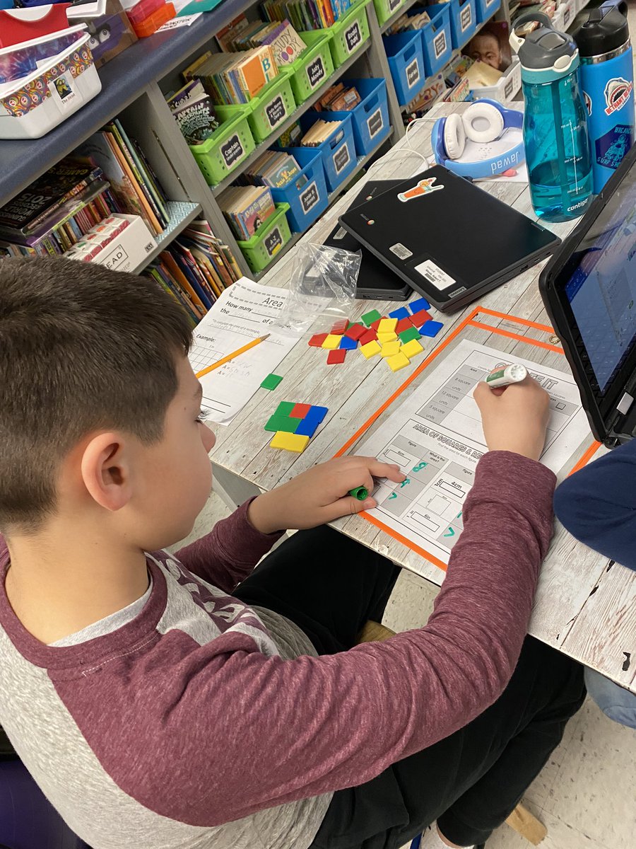 Our perimeter &amp; area unit is perfect for hands on exploration with color tiles, <a href="/LEGO_Education/">LEGO Education</a> and MORE! #LibBackTogether