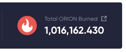 $ORION token burn is becoming our regular tradition! We just burned another 341,350.65 $ORIONs with over 1M $ORIONs burned so far! 🔥🔥🔥

✅ Total $ORION buyback 2,032,324 (recent buybacks of 682,701 $ORION)
✅ Total $ORION 1,016,162

More $ORION buybacks and burns coming! 👀