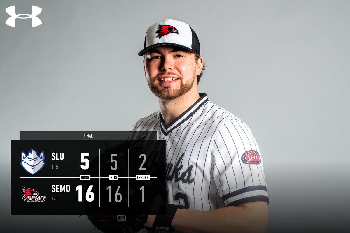SEMObaseball's tweet photo. SEMO routs Saint Louis, 16-5, for first midweek win behind a career day from Andrew Keck. Game ended in seven innings because coaches agreed to a 10-run rule. https://t.co/Xz9xctDHY3