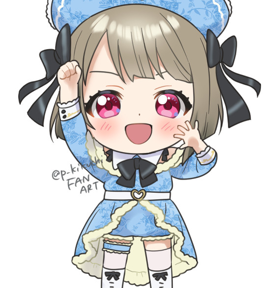 1girl solo chibi twintails mole blue eyes smile  illustration images