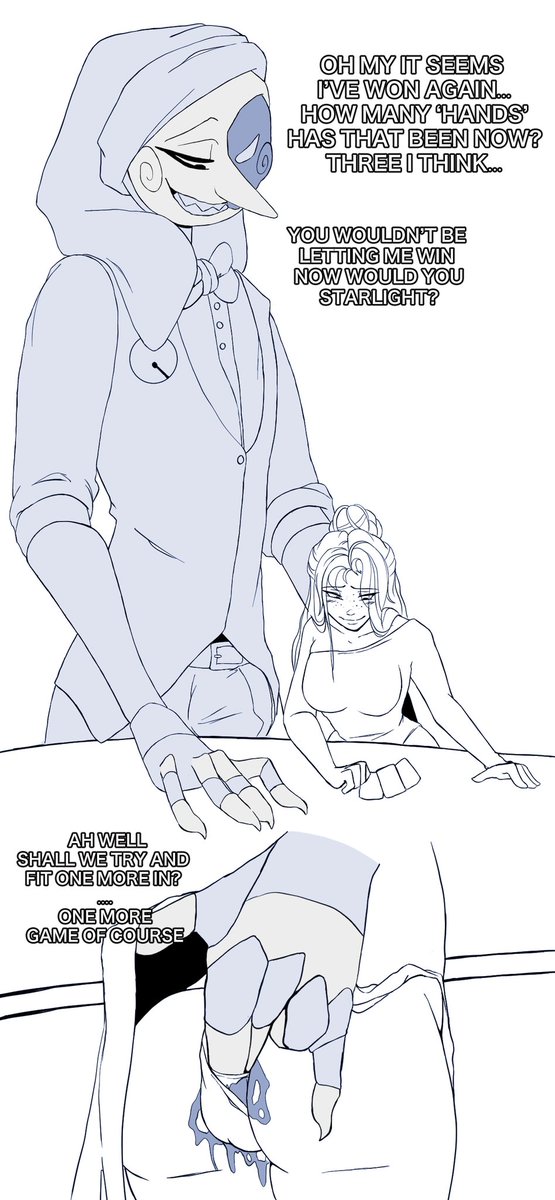 r00enart's tweet photo. Is it fair to play the head Dealer in the room? It’s okay Rosie dosnt seem to mind losing. #fnafnsfw #moondropnsfw https://t.co/mNa8ssoFt3