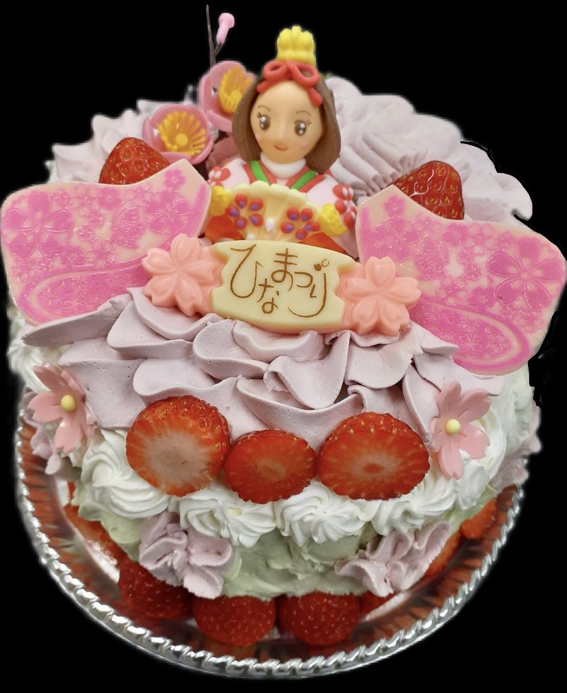 中川ベーカリー 今年のおひなさまケーキは 桜シフォン 生クリーム苺サンド メレンゲ人形の下には 少し抹茶ムースが入っていて ピンクのクリームはいちごクリームです 3 600円です いかがですか T Co Dmlpp5mv4g Twitter