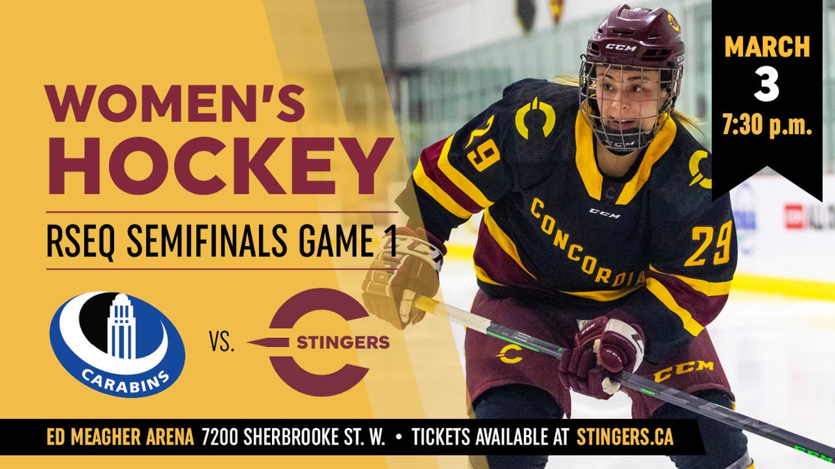 Are you ready for the playoffs?

Here's what you need to know about the RSEQ women's hockey semifinals:

bit.ly/345C75l

#CUstingers #CUhockey #LetsPlay
