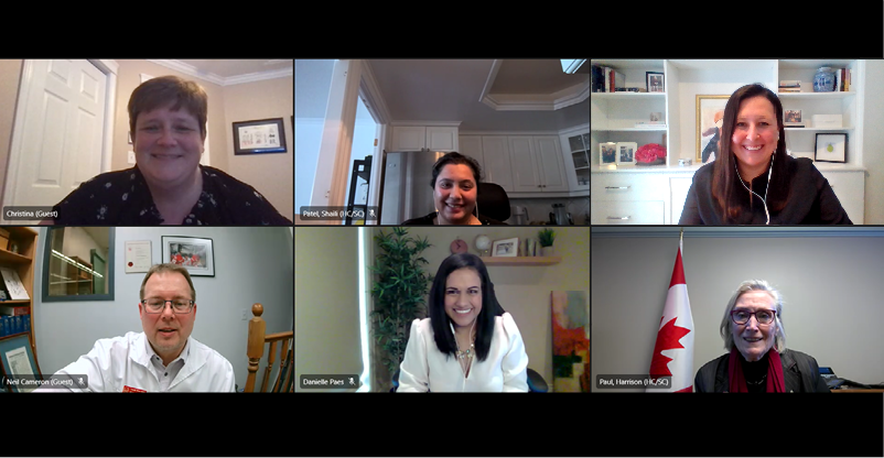 Thank you Minister <a href="/Carolyn_Bennett/">Carolyn Bennett</a> for helping us launch #PAM2022 today. Great chat about how #pharmacists are playing an essential role in the opioid crisis and the impact of the pandemic on the well-being of the profession.