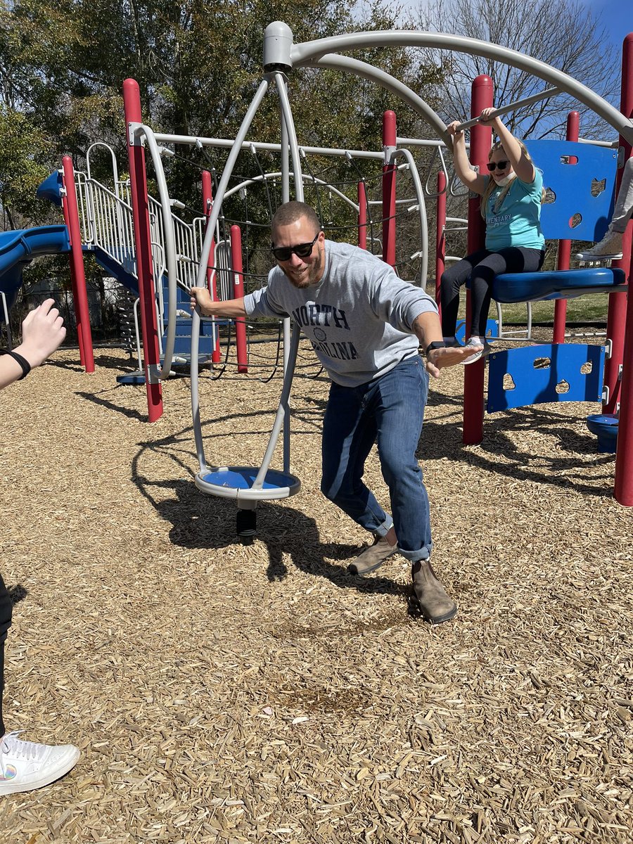 MsMcArthur_MPMS's tweet photo. Actual real live footage of a student trying to make Mr. Glasco lose his cookies 🍪 on the vortex! 🌪 You call it recess, I call it Newton’s laws… in action! #inertia #Acceleration #actionandreaction @MrGlascoHES @HESSPLASH https://t.co/guPExrZGFy