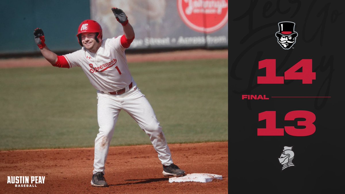 GovsBSB's tweet photo. 𝐆𝐎𝐕𝐒 𝐖𝐈𝐍!! 🎩⚾️

The Cardiac Govs strike again and win it in walk off fashion! 

#LetsGoPeay https://t.co/nSqp7pbEVL