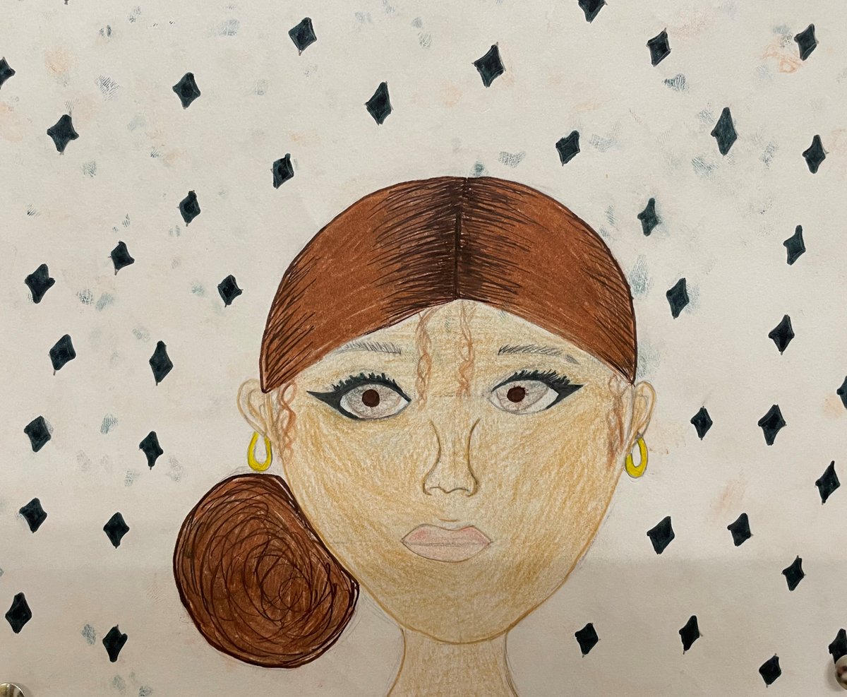 Four more artworks inspired by Frida Kahlo created by the art students of Yonkers Middle School. These students are working hard to make sure their viewers learn something about them from their art!                 
Stay tuned for our next inspiring artist: Julia Santos Solomon!