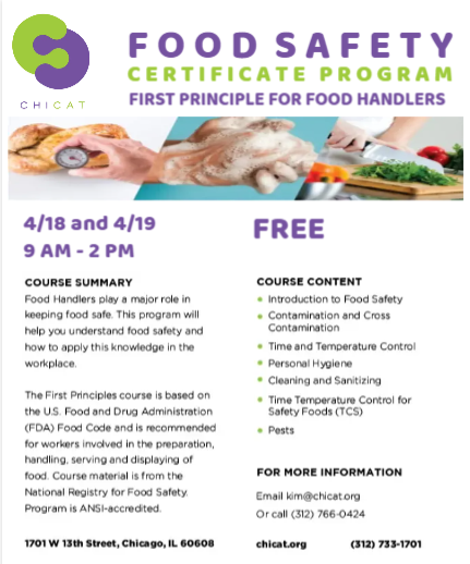 chicatchicago's tweet photo. Need your Food Safety Certificate? Come get it free with us! https://t.co/ibv3Cd7mMR