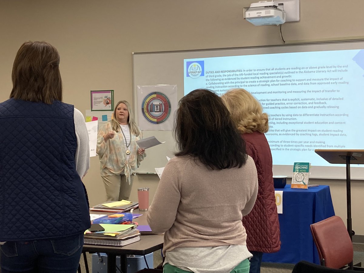 Reading Coaches digging in to reflect on the work of coaching. The culmination included a sweet treat representing their Big rocks, pebbles, and sand. @LibbyFrankelARI <a href="/Alabama_Reading/">ARI / The Alabama Reading Initiative, ALSDE</a> <a href="/AlabamaAchieves/">Alabama State Department of Education</a>
