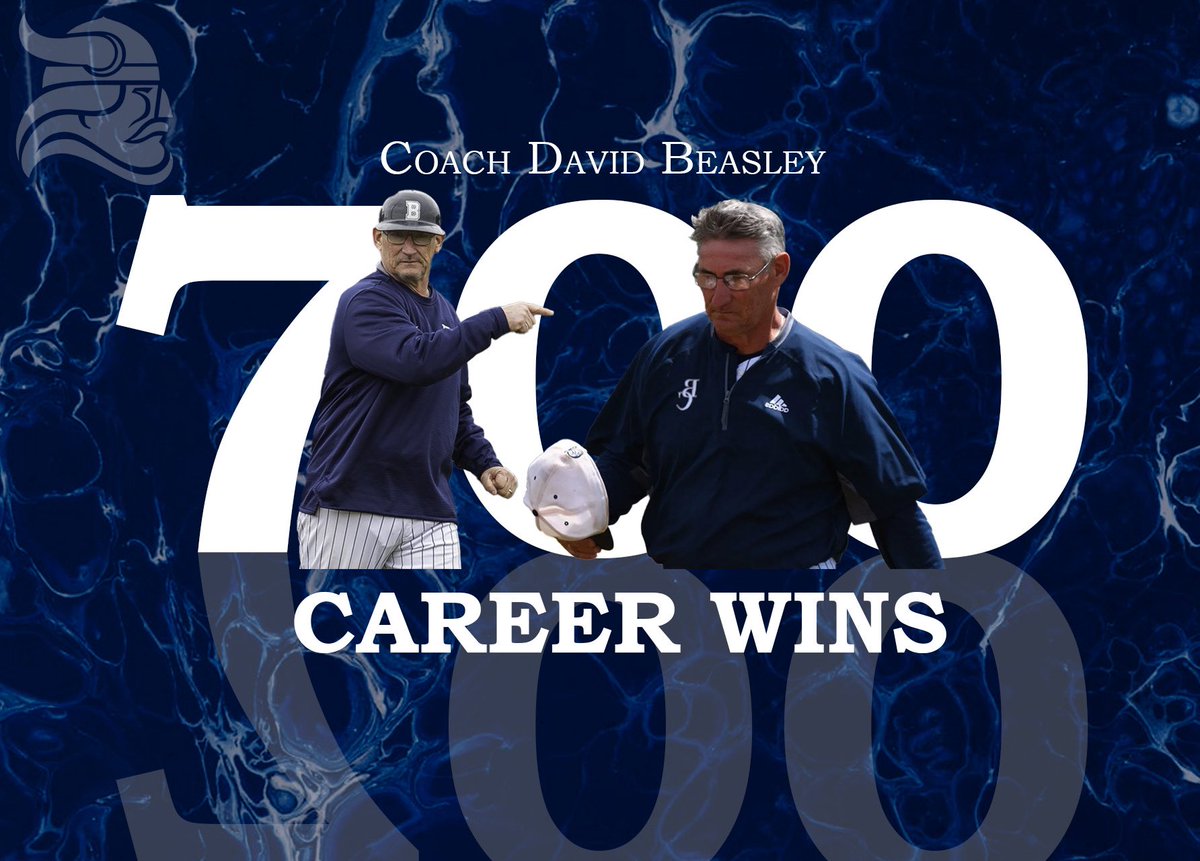 GavinBookerPxP's tweet photo. A journey that began in the Spring of 1998 with win number one has now reached win number 700. Congratulations to @BC_Baseball HC David Beasley on the historic benchmark!  @D3BaseballPod @NCAADIII @BerryVikings @Bease1010 https://t.co/MaD5YlMY7H