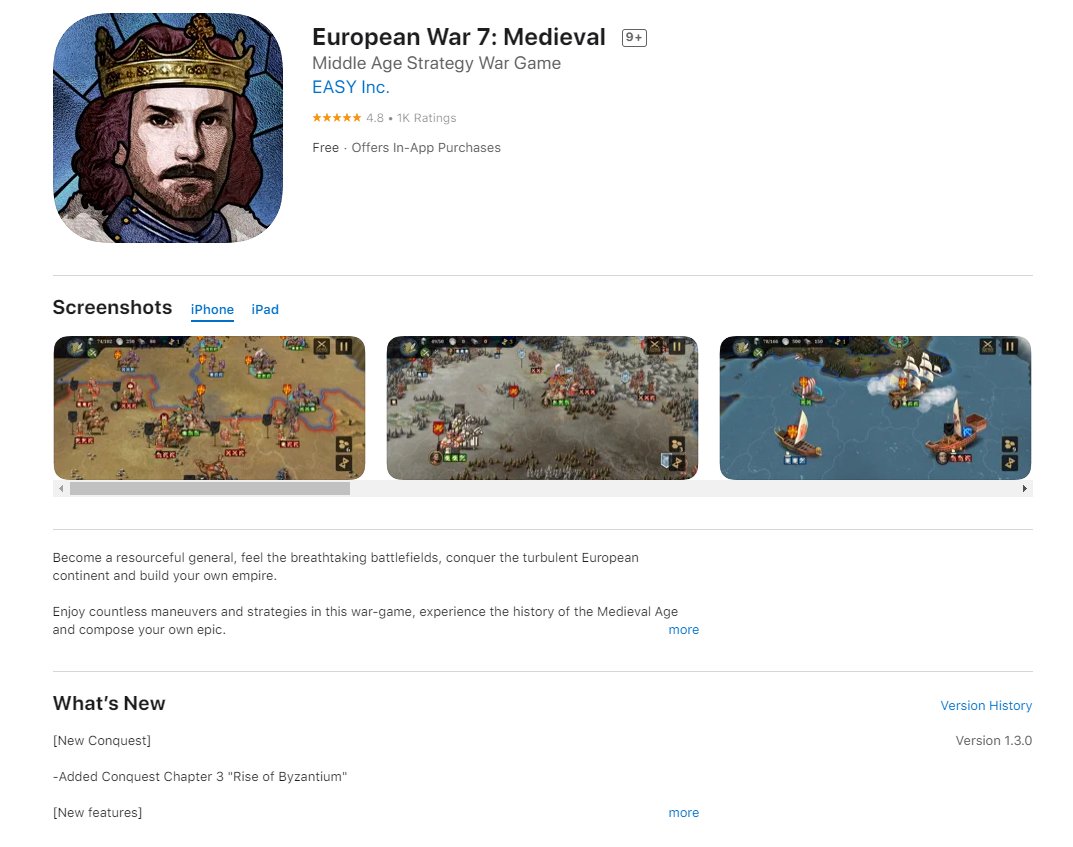 Easytech Game On X: "European War 7: Medieval IOS 1.3.0 Version Is.