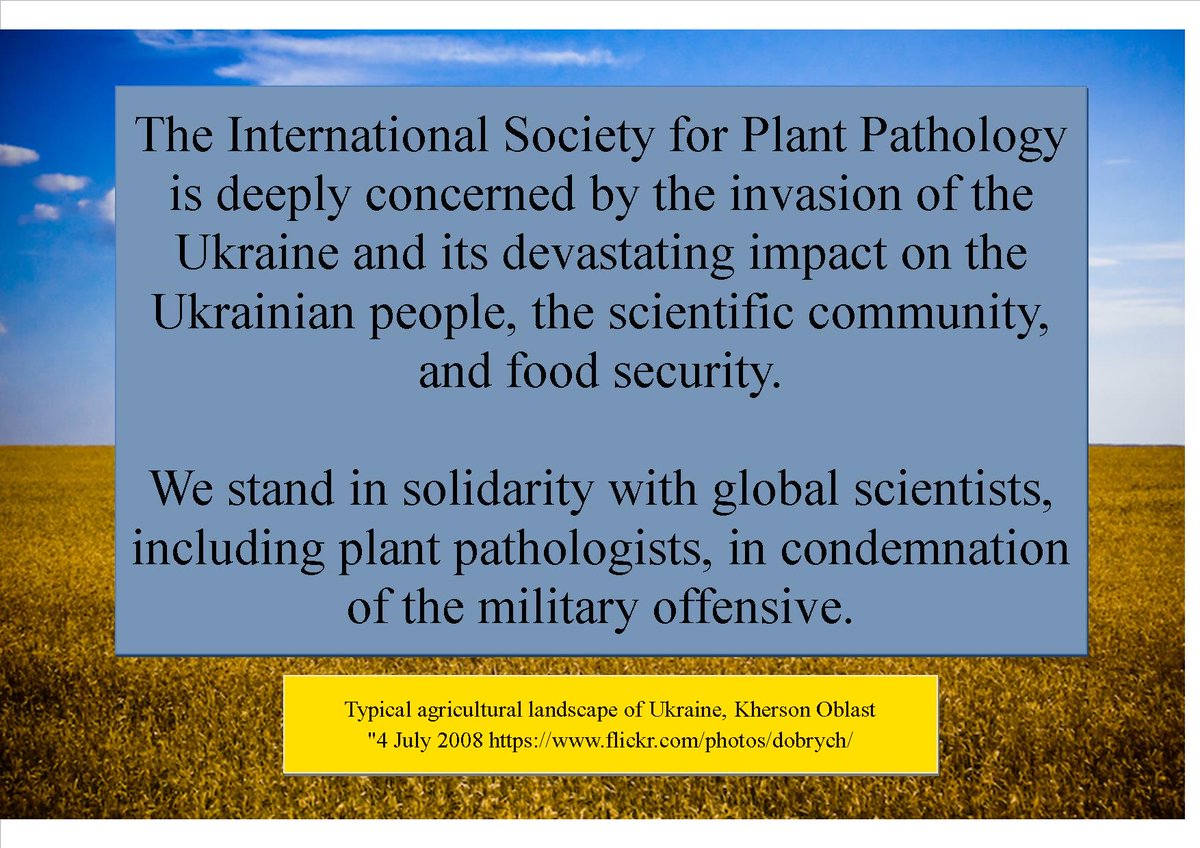 The International Society for Plant Pathology (ISPP) statement on the atrocities in the Ukraine.