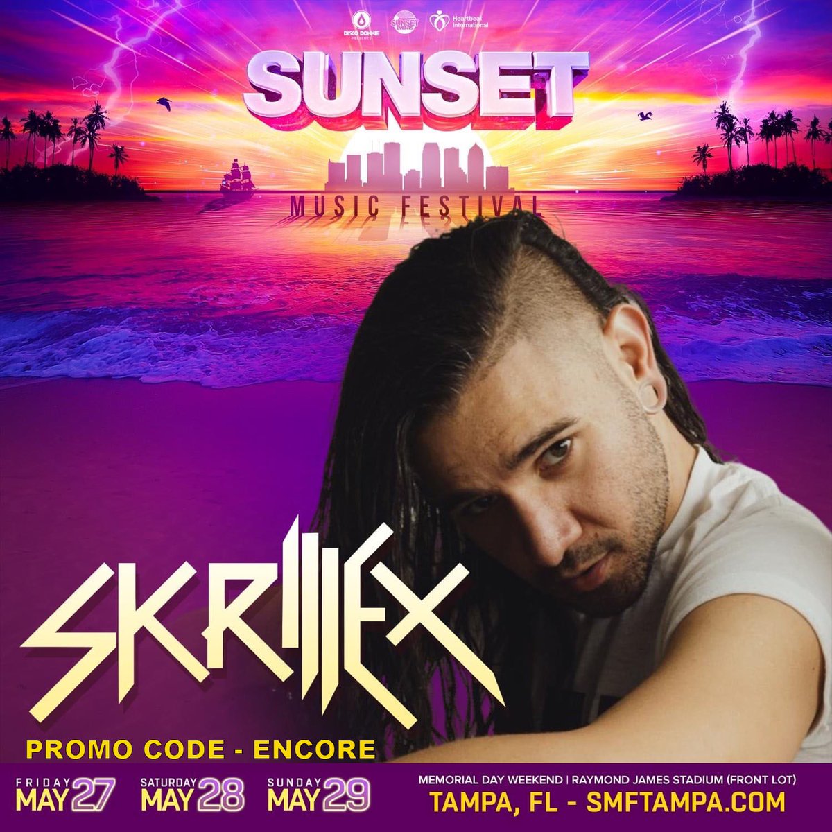 EDM_LORD's tweet photo. Announcing the first out of three headliners for @SMFTampa ☀️
We are bringing back the OG @Skrillex this May for another awesome festival! 🎉 #SMF22

Promo Code - ENCORE 🔊🔊🔊

https://t.co/Fnxp9PxFEz https://t.co/bMBYppaOHg