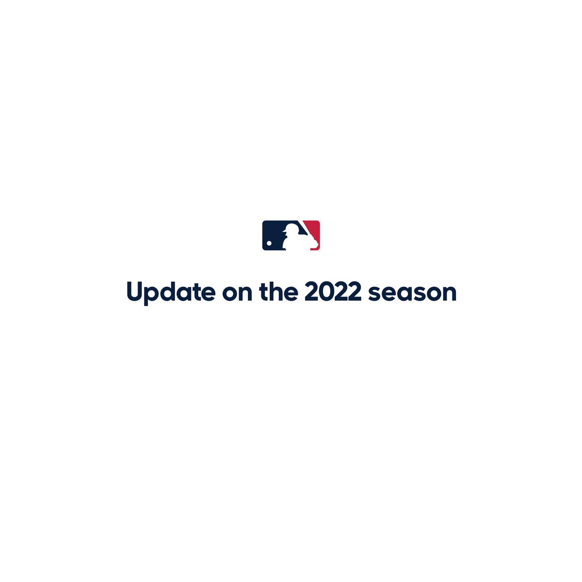 MLB's tweet image. Read a letter from the Commissioner: atmlb.com/3swXFRx