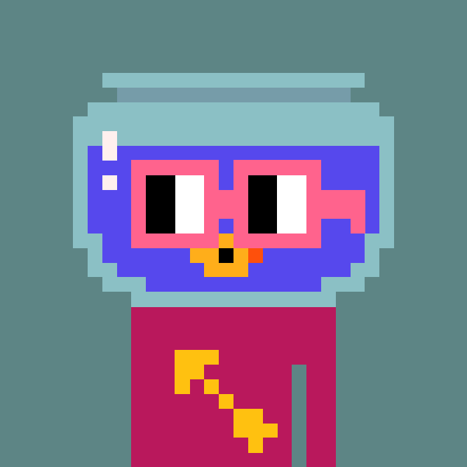 Phouns #96

- Arrow Bling
- Greyteal
- Dark Pink Body
- Goldfish Head
- Hip Rose Glasses