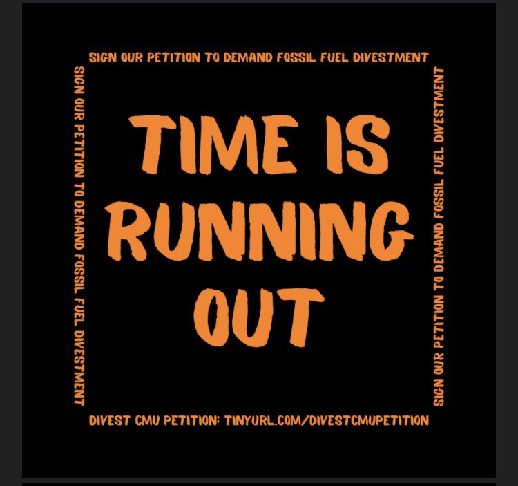 Divest_CMU's tweet photo. CMU needs to DIVEST NOW!! Sign our petition: 
 https://t.co/fObpC6LM3E https://t.co/T5SkPNownl