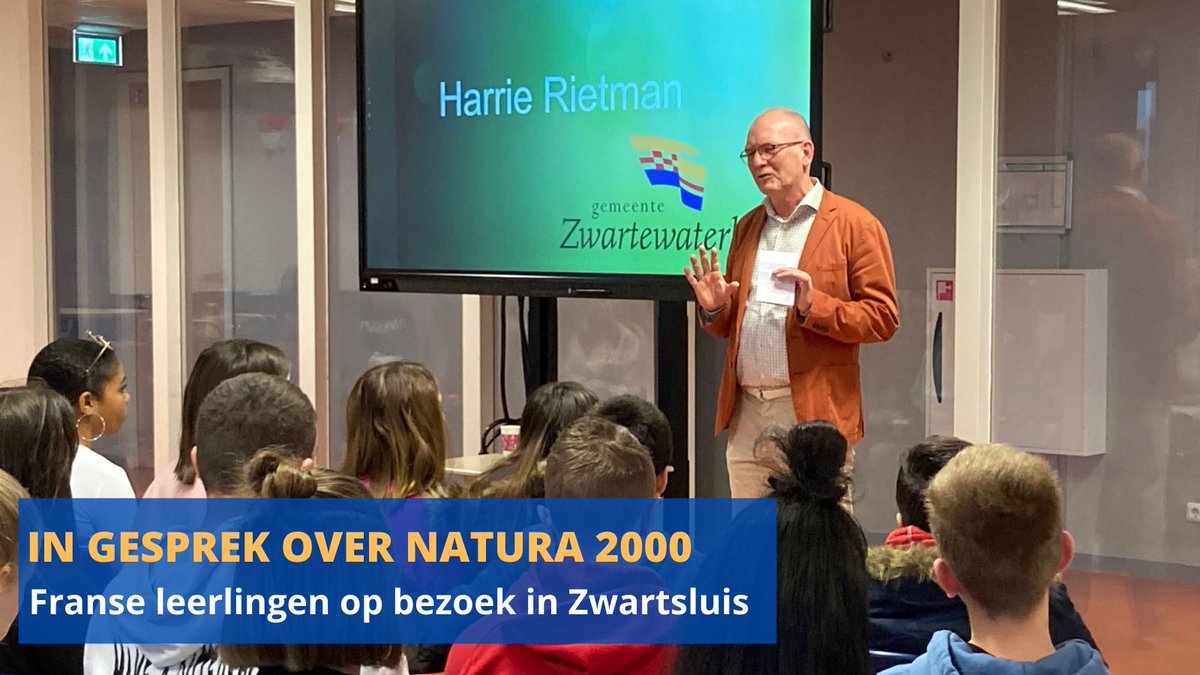 Leerlingen uit Frankrijk zijn deze week op bezoek bij het Agnieten College in Zwartsluis. Ze gaan aan de slag met het thema Natura 2000. Wethouder Harrie Rietman ging vandaag met de leerlingen in gesprek over dit onderwerp. Je leest er meer over op bit.ly/36nt4NM