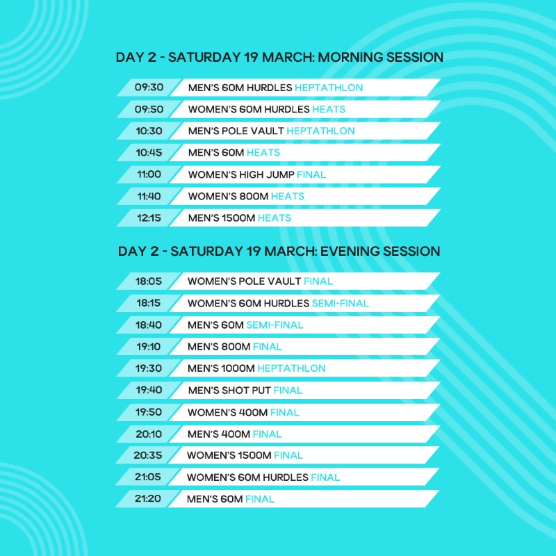 WorldAthletics's tweet photo. BELGRADE, LET'S GO 😤

Here's how you can follow and watch the #WorldIndoorChamps (18-20 March) 👇