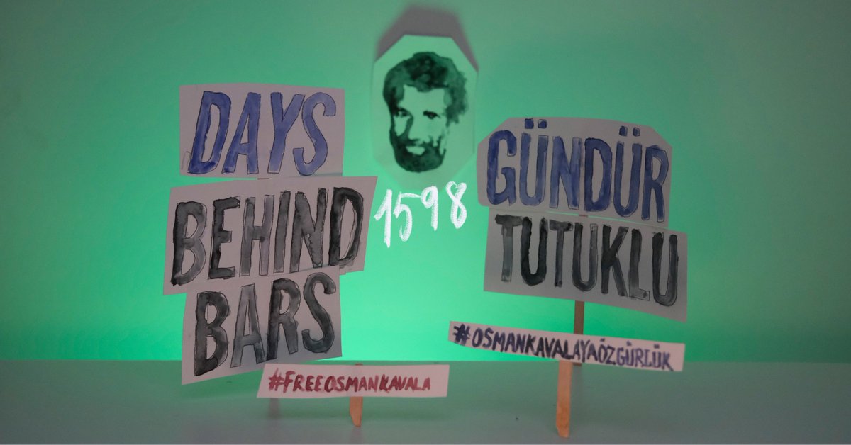 FreeOsmanKavala's tweet photo. #OsmanKavala 1598 gündür tutuklu!
Osman Kavala has been behind bars for 1598 days!
#OsmanKavalayaÖzgürlük
#FreeOsmanKavala https://t.co/kim39r9Q9I
