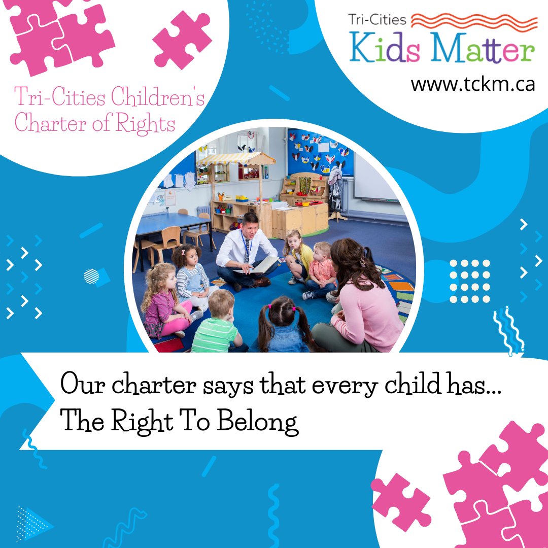 TCKidsMatter's tweet photo. Tri-Cities Children’s Charter of Rights says that every child has the right to belong! In April we will highlight local organizations that foster a sense of belonging among children.
#RightToBelong #TCKidsMatter #TCKidsRights #kidsrights #humanrights #children https://t.co/FPY3gM97gA