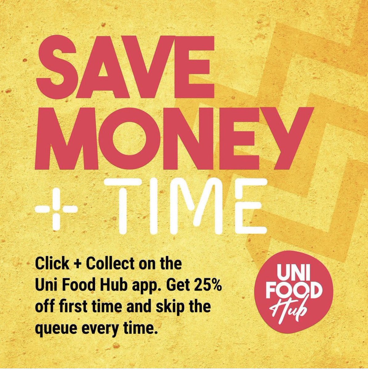 This is what your study break looks like today…25% off your first click &amp; collect order via the Uni Food Hub app 🎉

#unifoodhub #savemoney #savetime