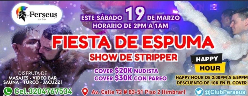 Cityin_com_co's tweet photo. Sábado en @ClubPerseus #FelizSabado #bogotagay #bogotadiversa #streppers https://t.co/L2KVdQBsNz