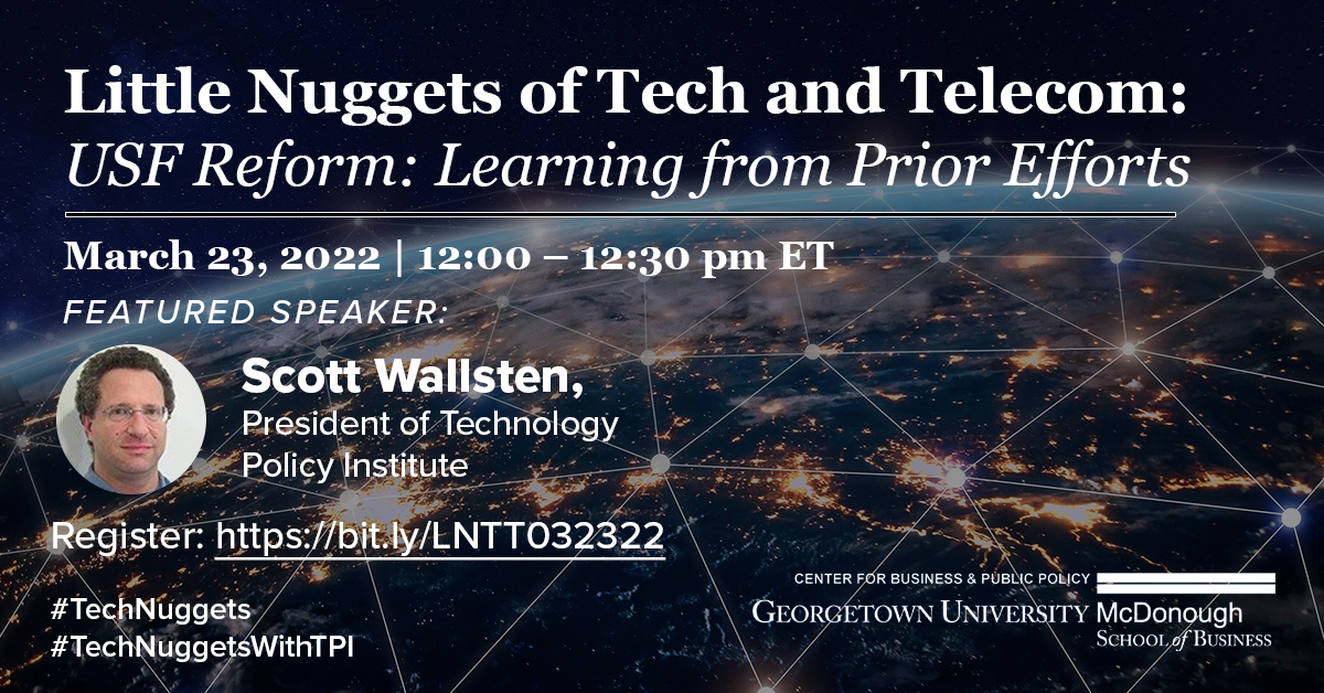 techpolicyinst's tweet photo. Next Wednesday, @scottwallsten will join @msbgu to share the insights he's developed using @TPIBroadband to identify gaps in broadband access &amp; suggest customized solutions to digital divides that could be provided with IIJA money. #TechNuggets
Register ➡ https://t.co/3HwTqiIqoB https://t.co/WfMmwC3nNE